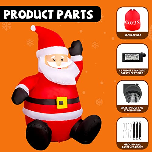 Foto 6 | Inflable Navideño Papá Noel Comin 1.2 M Con Luz Led Para Exteriores - Venta Internacional