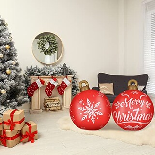 Foto 5 | Adornos Inflables Decorados Con Bolas Navideñas De 60 Cm, 2 Unidades - Venta Internacional.