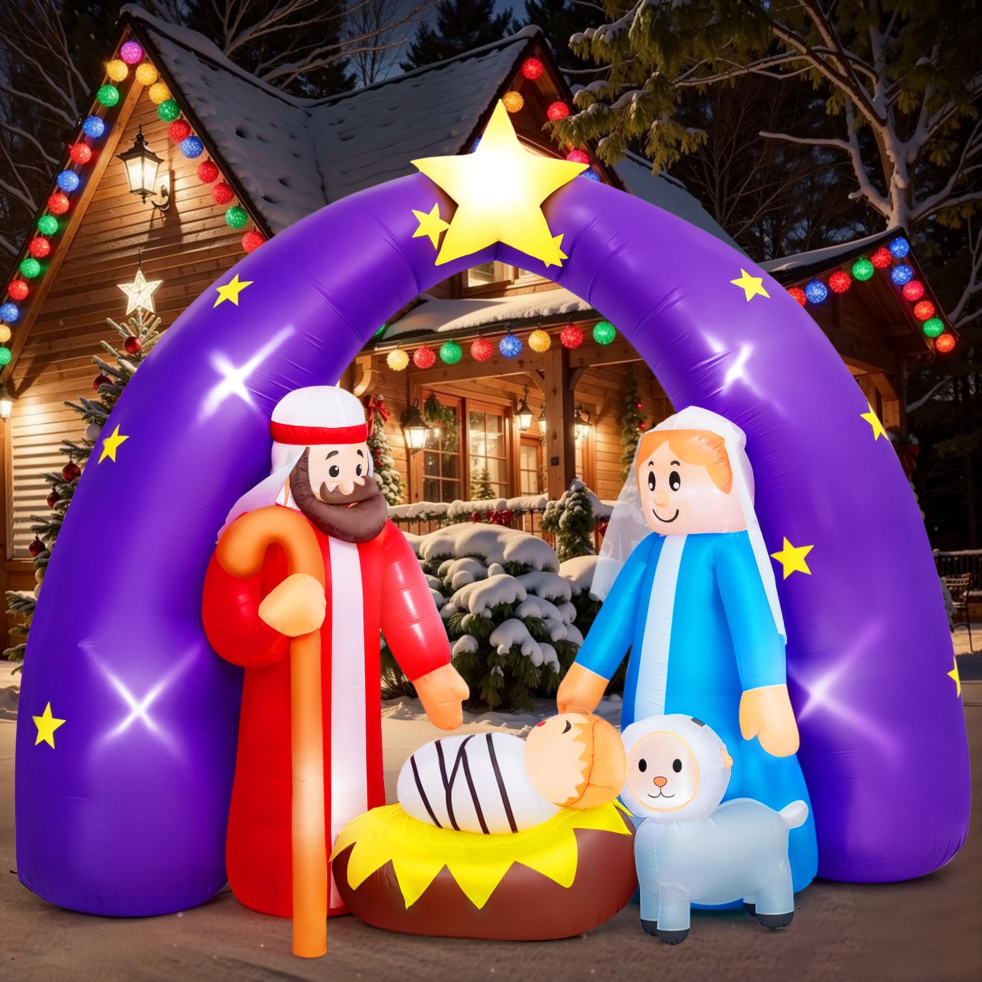 Foto 1 | Decoraciones Inflables Navideñas, Divertidos Juguetes, Nativity Sc - Venta Internacional.