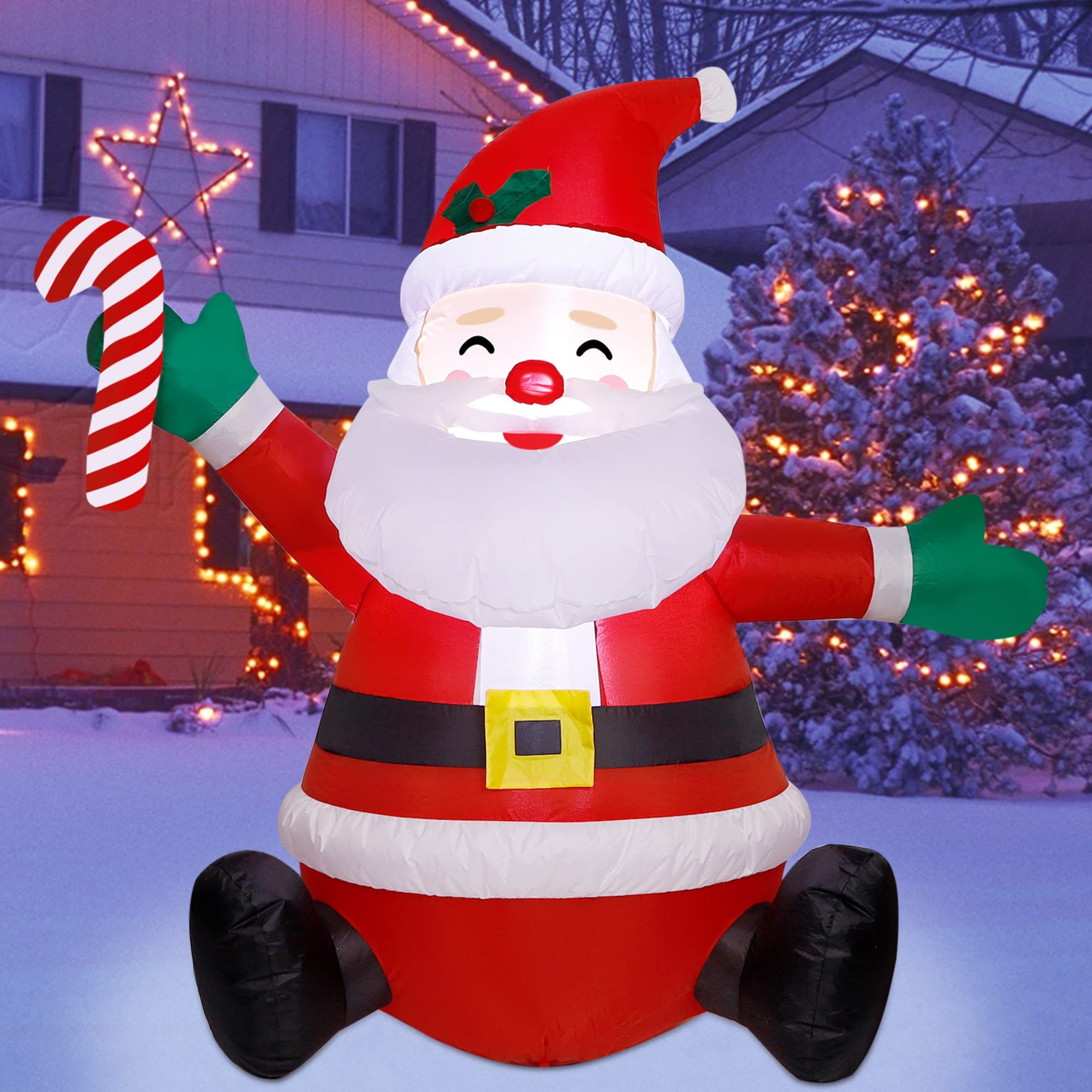 Foto 2 pulgar | Papá Noel Hinchable De Navidad Atdawn De 1,2 M Con Luces Led - Venta Internacional.
