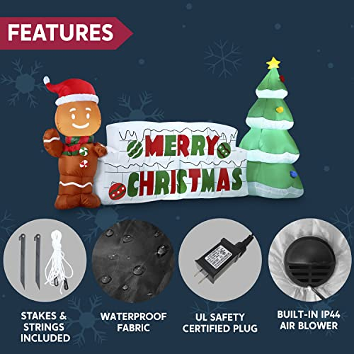 Foto 6 | Hombre Y Árbol Inflables Navideños Joiedomi De 3 M Con Forma De L - Venta Internacional.