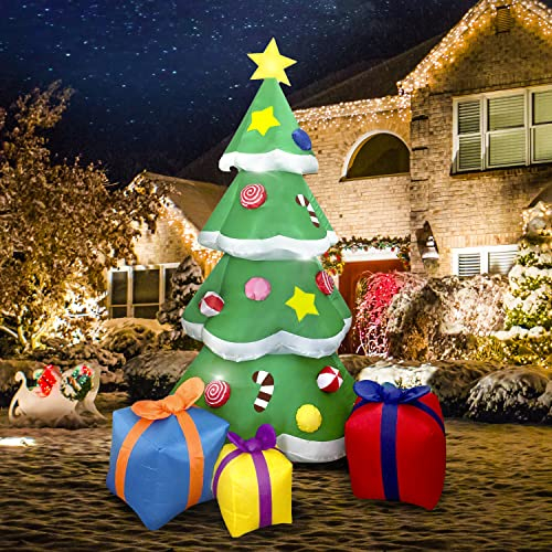 Foto 2 pulgar | Árbol De Navidad Inflable Joiedomi De 7 Pies Con 3 Cajas De Regalo Led - Venta Internacional.