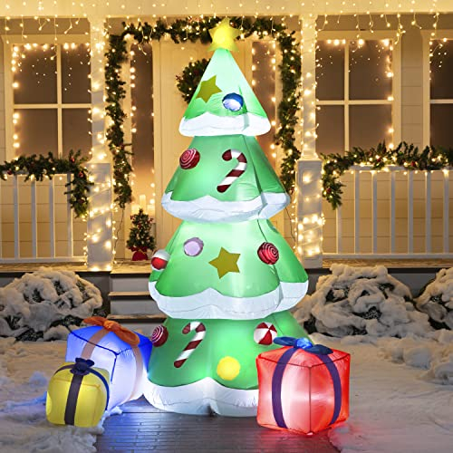 Foto 5 pulgar | Árbol De Navidad Inflable Joiedomi De 7 Pies Con 3 Cajas De Regalo Led - Venta Internacional.