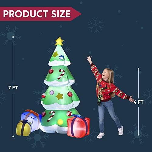 Foto 6 pulgar | Árbol De Navidad Inflable Joiedomi De 7 Pies Con 3 Cajas De Regalo Led - Venta Internacional.