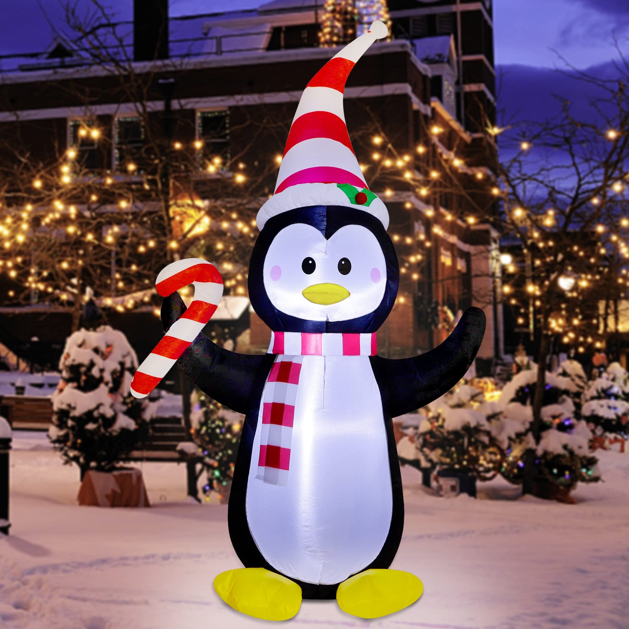 Foto 5 pulgar | Pingüino Hinchable Navideño Atdawn De 1,5 M Con Luces Led - Venta Internacional.