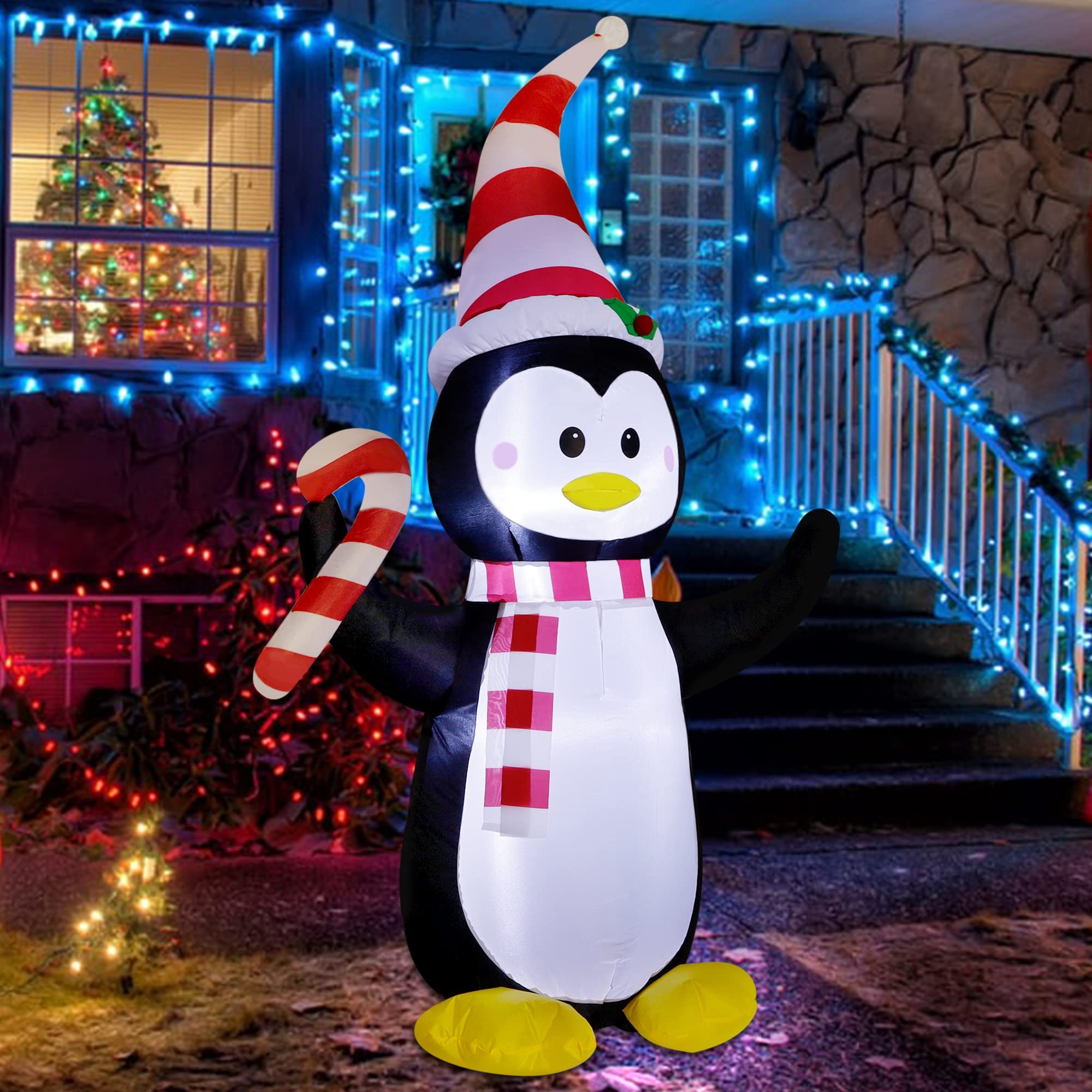 Foto 5 | Pingüino Hinchable Navideño Atdawn De 1,5 M Con Luces Led - Venta Internacional.