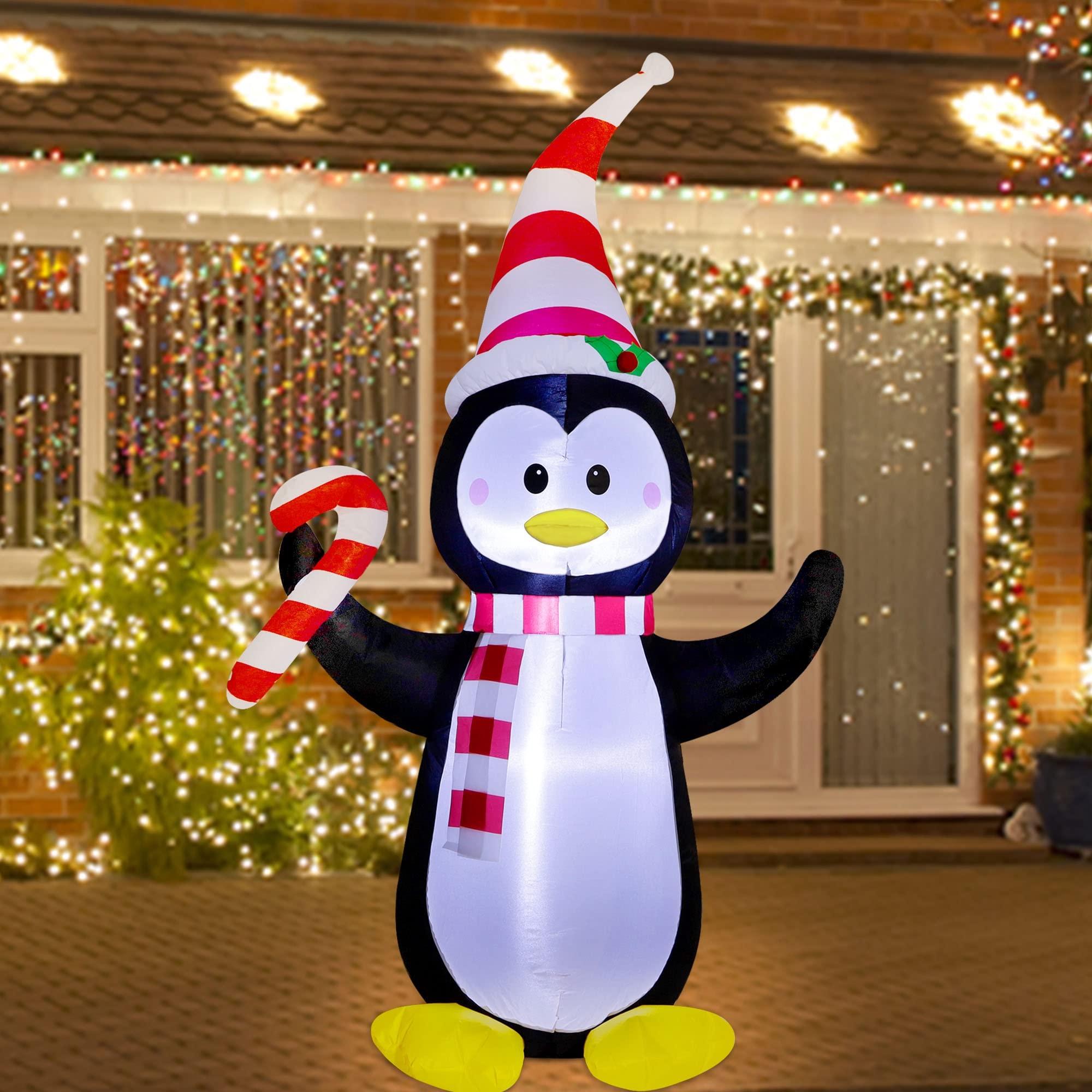 Foto 7 | Pingüino Hinchable Navideño Atdawn De 1,5 M Con Luces Led - Venta Internacional.