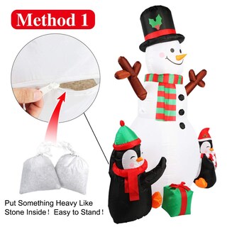 Foto 3 | Adorno Inflable Aerwo Muñeco de Nieve-Venta Internacional