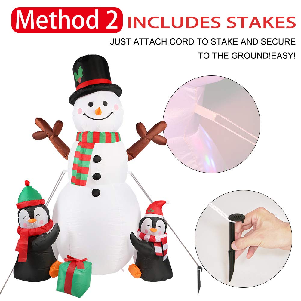 Foto 5 pulgar | Adorno Inflable Aerwo Muñeco de Nieve-Venta Internacional