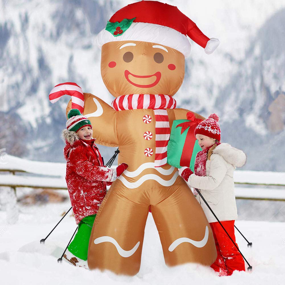Foto 8 pulgar | Hombre De Jengibre Inflable Navideño De 240 Cm Con Luces Led - Venta Internacional.