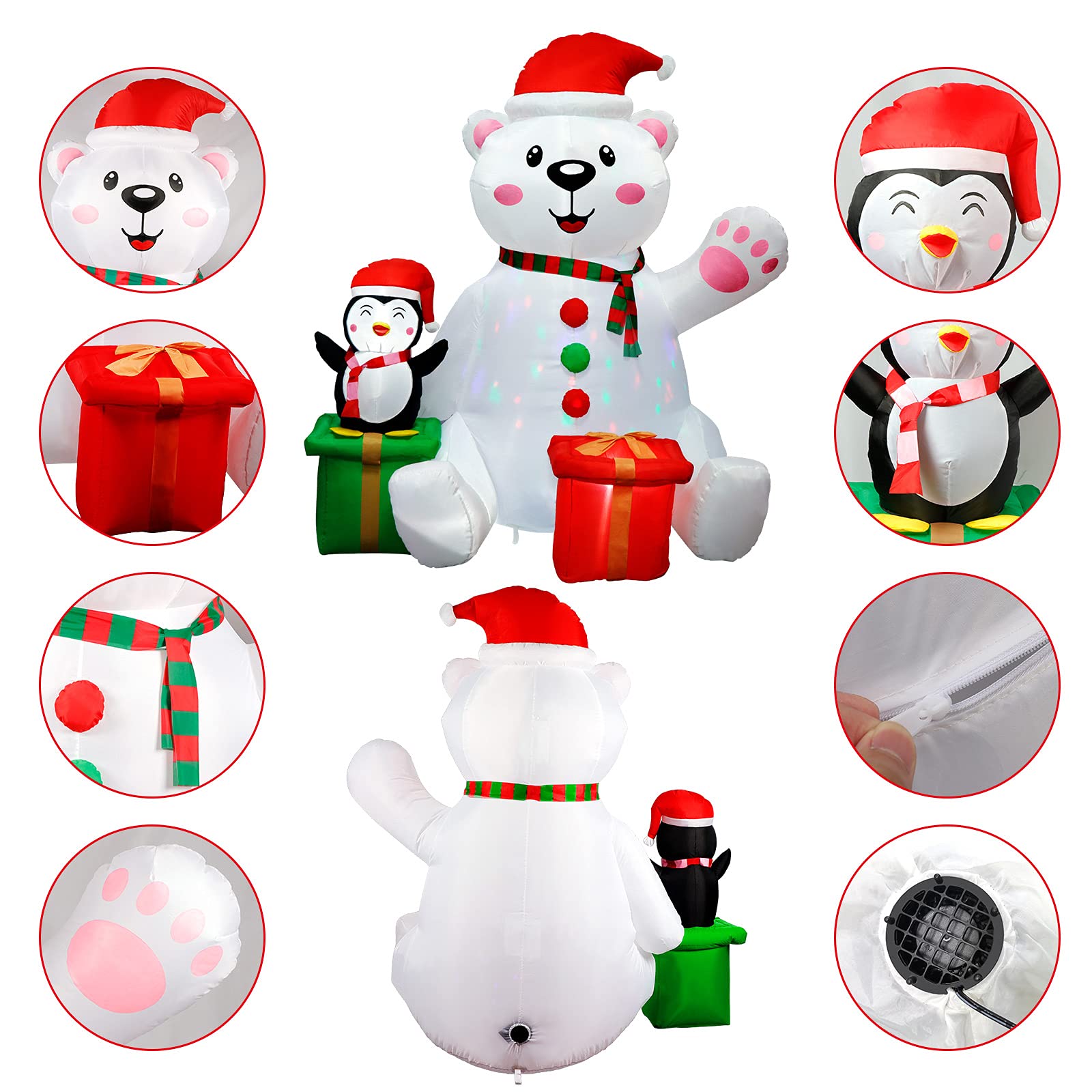 Foto 4 pulgar | Inflable Decorativo Ourwarm de Oso Polar y Pingüino-Venta Internacional