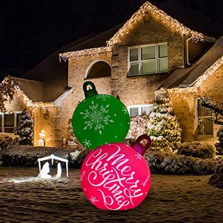 Foto 6 | Adornos Inflables Navideños Decorados Con Bolas De 30 Cm Con Led - Venta Internacional.