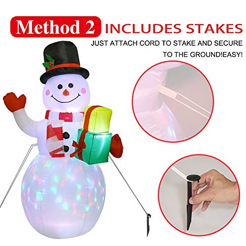 Foto 5 pulgar | Muñeco de Nieve AeroWo Inflable 150 cm con Tapa Led Giratoria - Venta Internacional