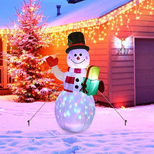 Foto 6 pulgar | Muñeco de Nieve AeroWo Inflable 150 cm con Tapa Led Giratoria - Venta Internacional