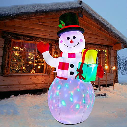 Foto 7 pulgar | Muñeco de Nieve AeroWo Inflable 150 cm con Tapa Led Giratoria - Venta Internacional