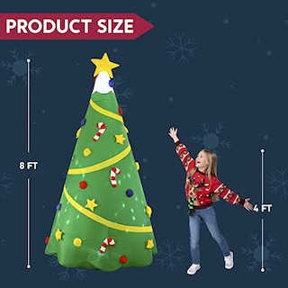 Foto 5 | Árbol Inflable de Navidad Joiedomi de 8 Pies Con Luz De Proyección - Venta Internacional