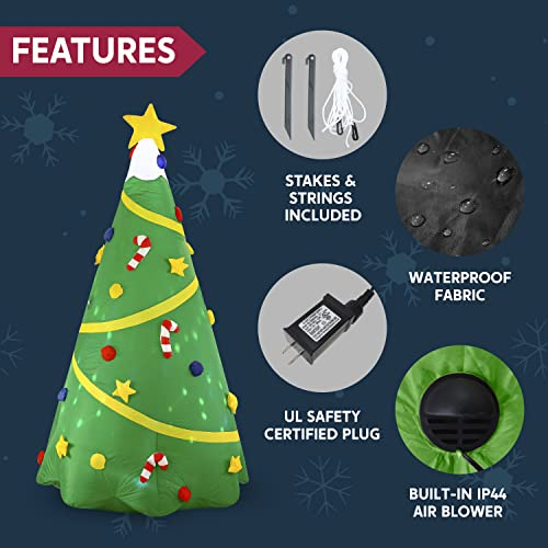 Foto 7 pulgar | Árbol Inflable de Navidad Joiedomi de 8 Pies Con Luz De Proyección - Venta Internacional
