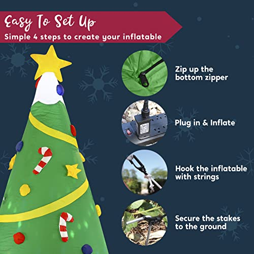 Foto 8 pulgar | Árbol Inflable de Navidad Joiedomi de 8 Pies Con Luz De Proyección - Venta Internacional
