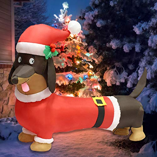 Foto 1 | Decoración Navideña Inflable Joiedomi Wiener Dog De 1,5 M - Venta Internacional.