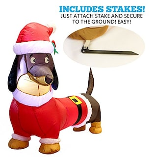 Foto 4 | Decoración Navideña Inflable Joiedomi Wiener Dog De 1,5 M - Venta Internacional.