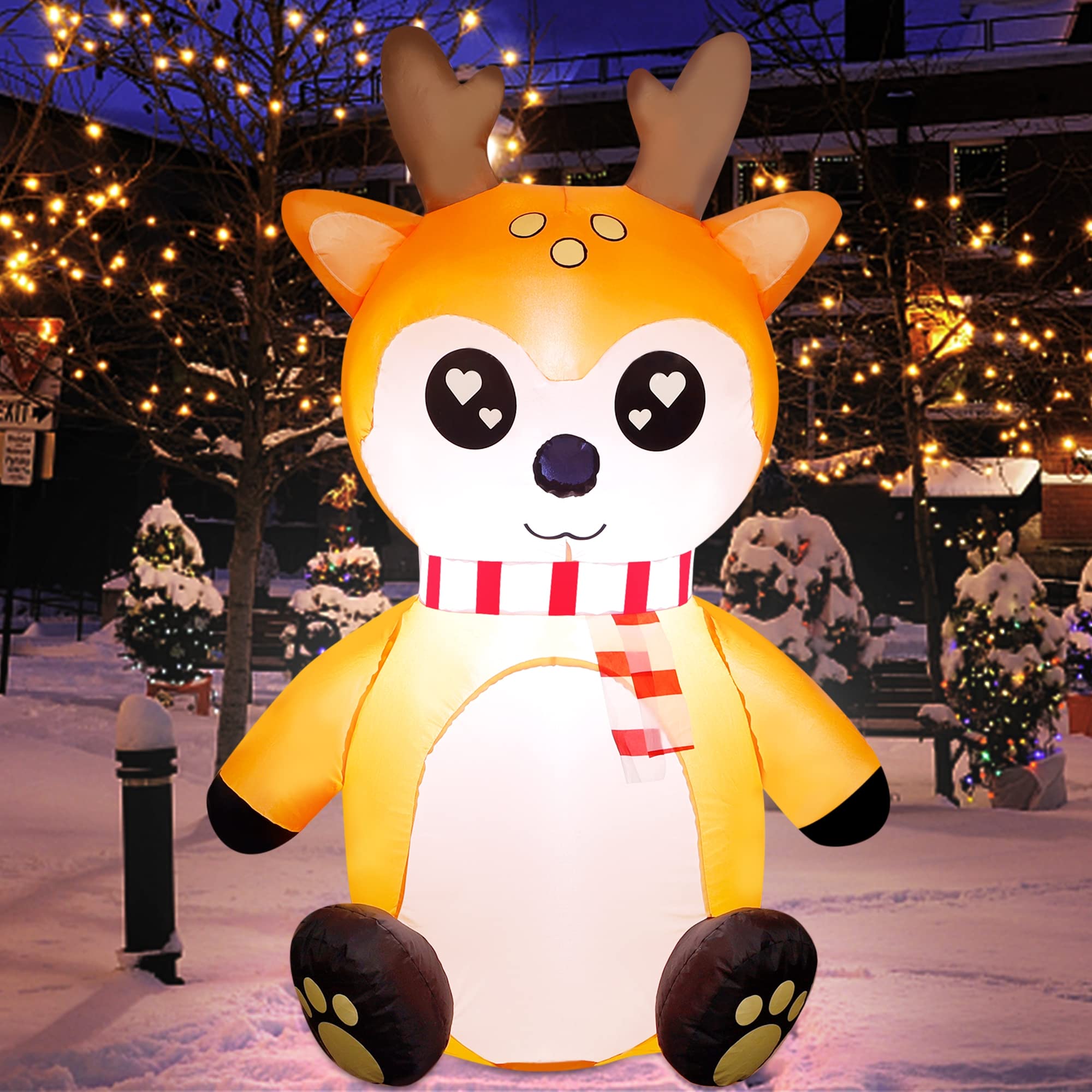 Foto 1 | Reno Inflable Navideño Atdawn De 1,2 M Con Luces Led - Venta Internacional.