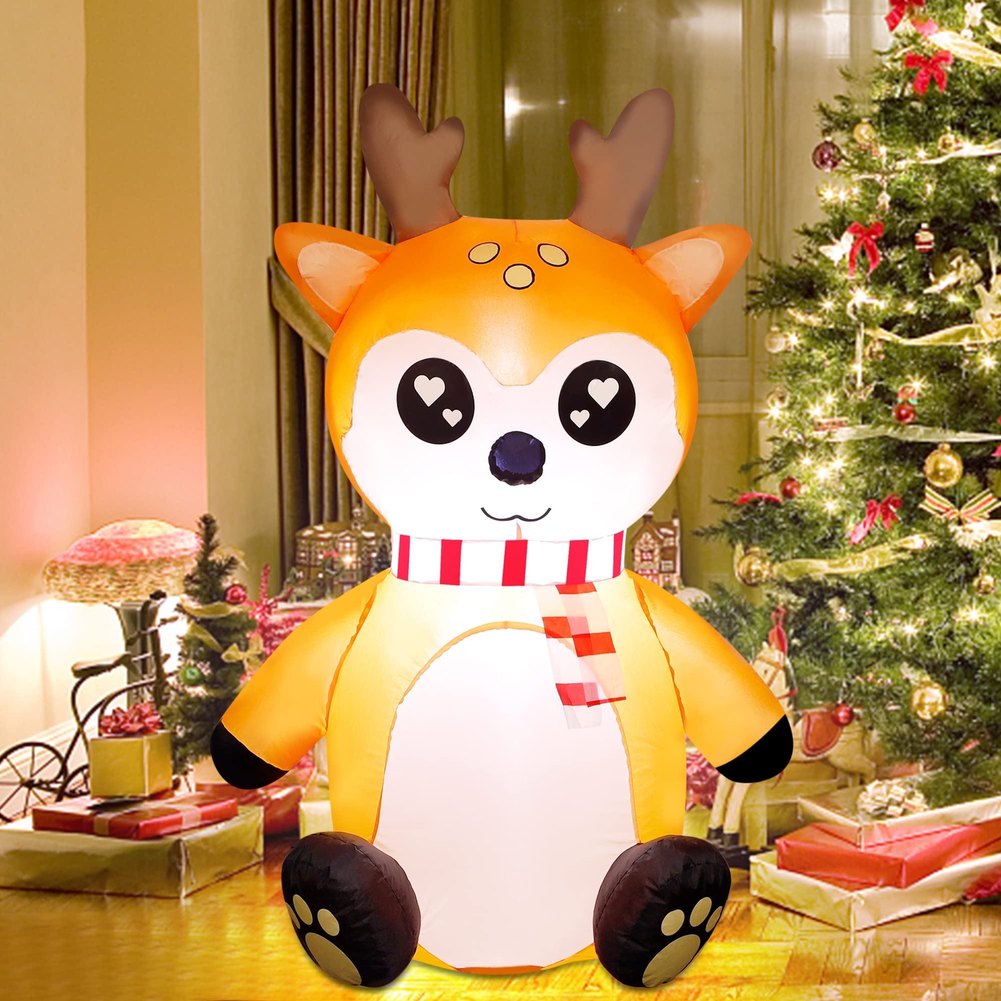 Foto 5 pulgar | Reno Inflable Navideño Atdawn De 1,2 M Con Luces Led - Venta Internacional.