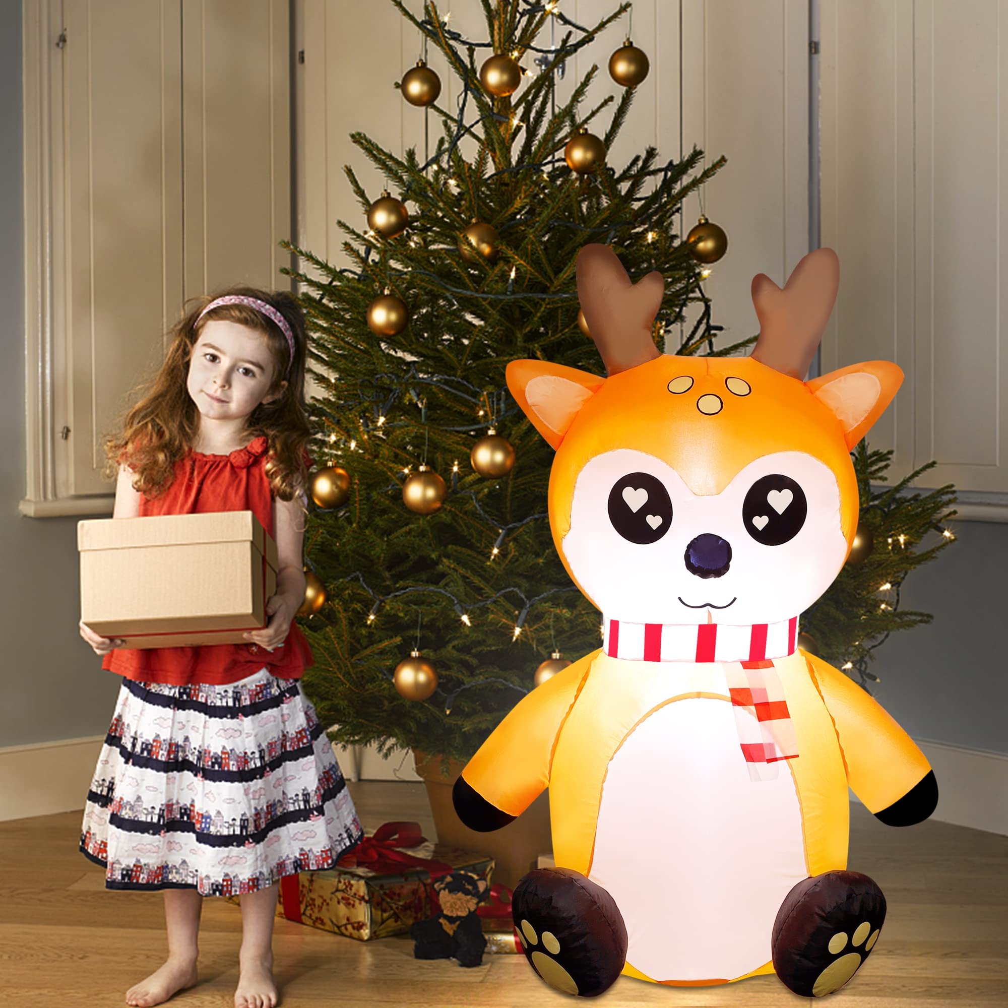 Foto 7 pulgar | Reno Inflable Navideño Atdawn De 1,2 M Con Luces Led - Venta Internacional.