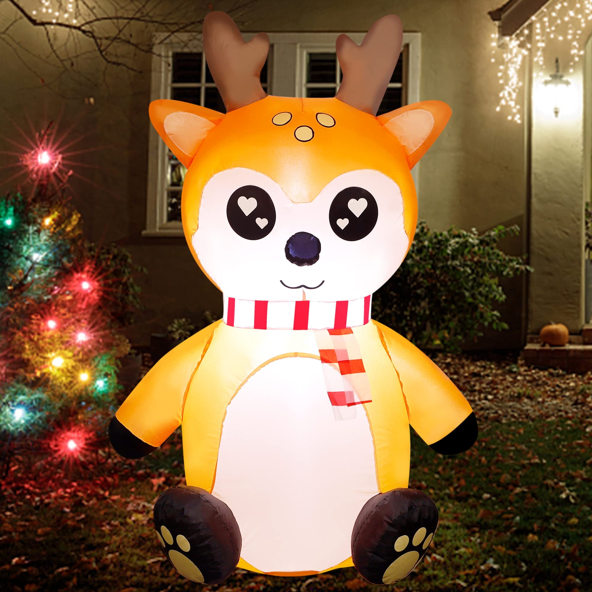 Foto 7 | Reno Inflable Navideño Atdawn De 1,2 M Con Luces Led - Venta Internacional.