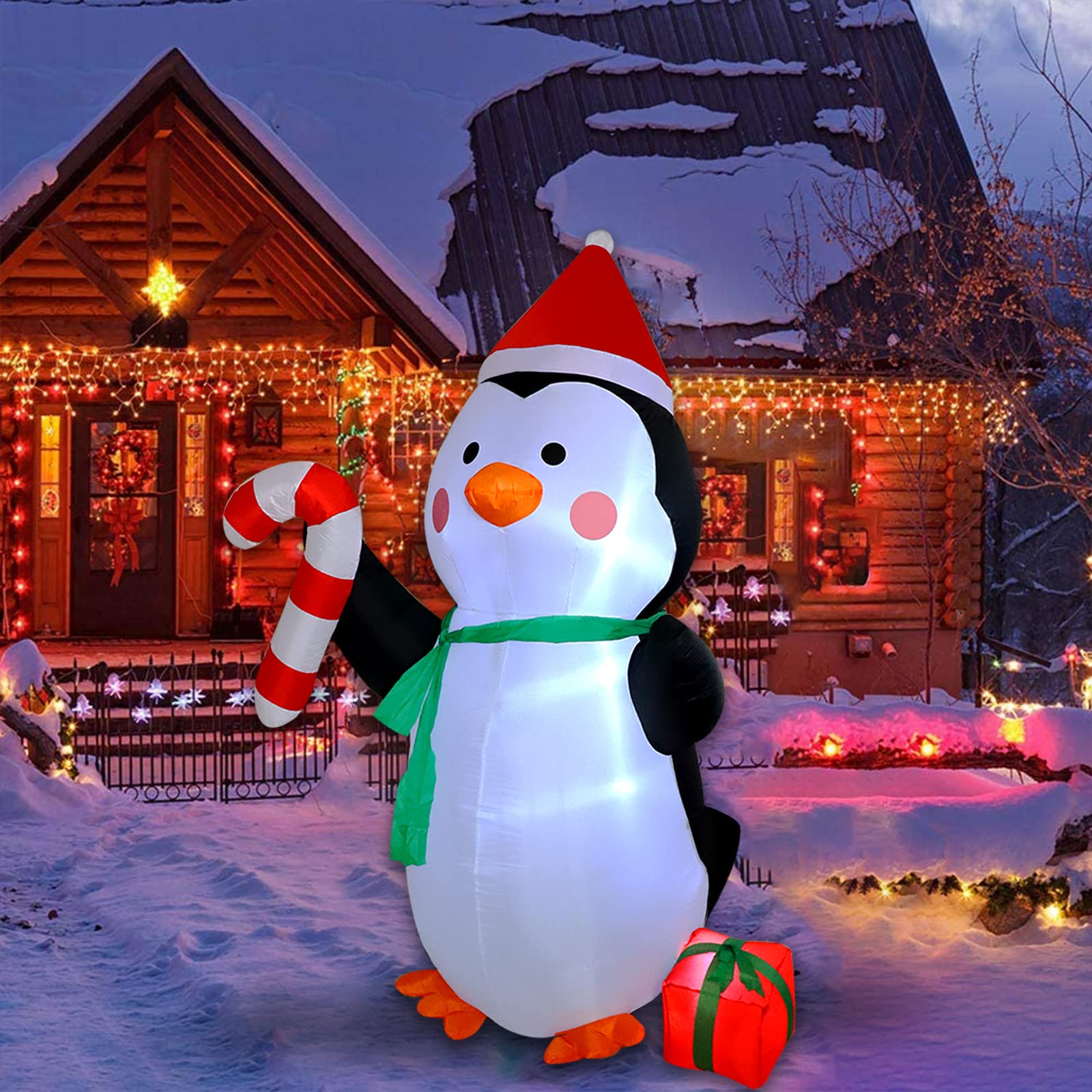 Foto 1 | Pingüino Inflable Navideño Mortime De 2,3 M Con Luces Led - Venta Internacional.