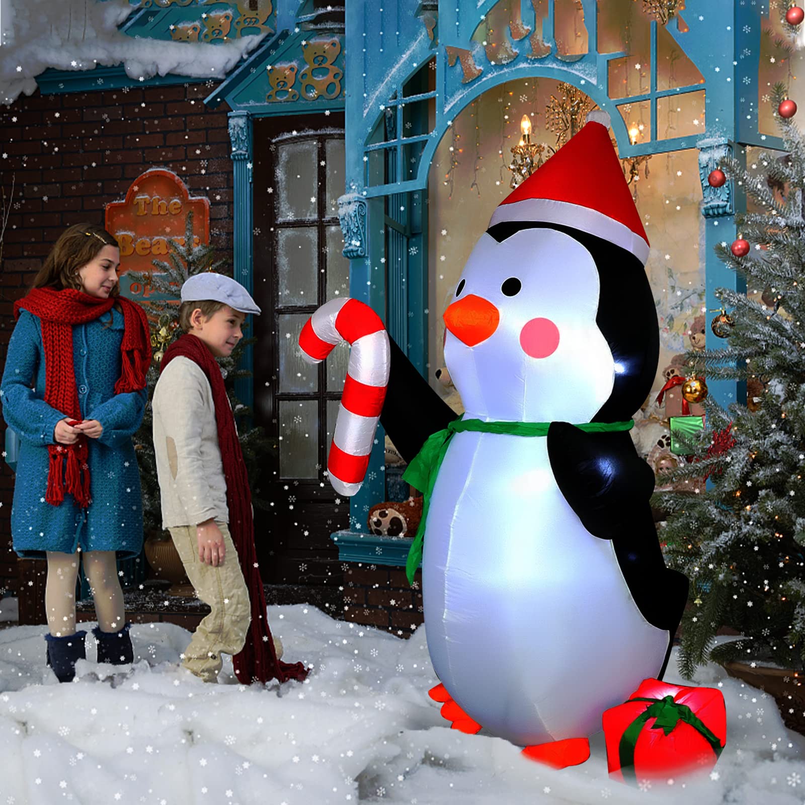 Foto 5 pulgar | Pingüino Inflable Navideño Mortime De 2,3 M Con Luces Led - Venta Internacional.
