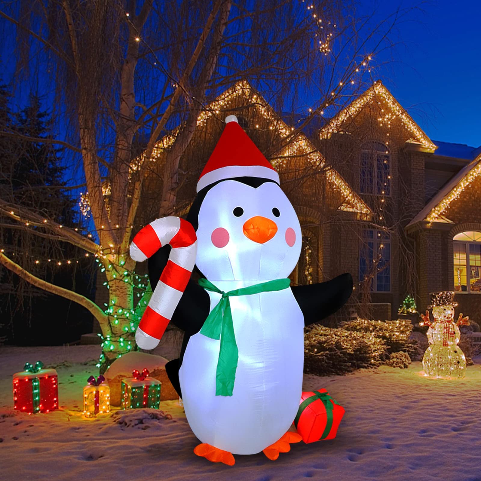 Foto 7 pulgar | Pingüino Inflable Navideño Mortime De 2,3 M Con Luces Led - Venta Internacional.