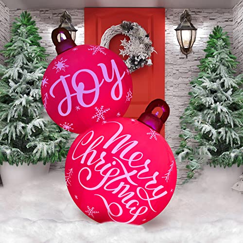 Foto 2 pulgar | Adornos Navideños Con Forma De Bola Hinchable, 76 Cm, Con Led - Venta Internacional.