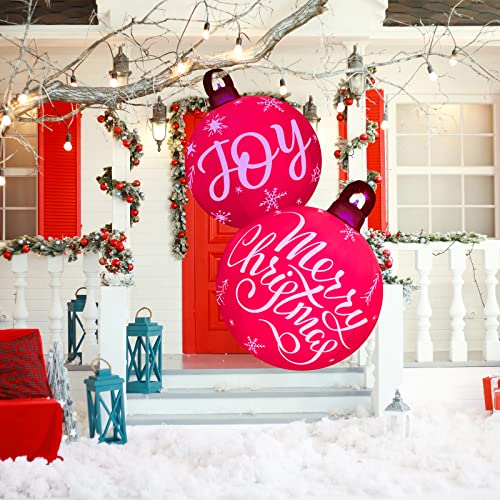 Foto 4 pulgar | Adornos Navideños Con Forma De Bola Hinchable, 76 Cm, Con Led - Venta Internacional.