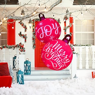 Foto 3 | Adornos Navideños Con Forma De Bola Hinchable, 76 Cm, Con Led - Venta Internacional.