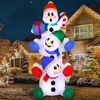 Foto 1 | Muñeco De Nieve Hinchable Navideño Joiedomi Apilado De 1,8 M Con Led - Venta Internacional.