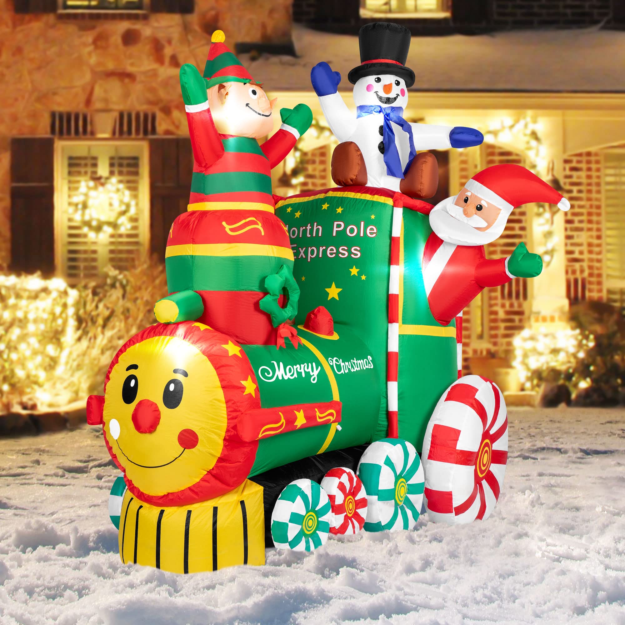 Foto 2 pulgar | Papá Noel Inflable Navideño Vivohome De 1,8 M Con Luces Led - Venta Internacional.