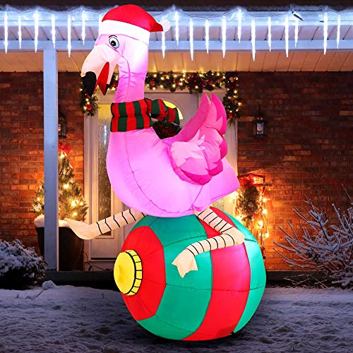 Foto 2 pulgar | Inflable Navideño Joiedomi Diseño De Flamenco En Forma De Ornamento 1.8 M- Venta Internacional
