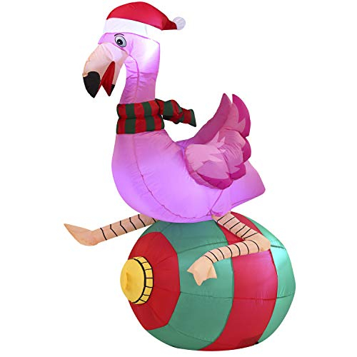 Foto 3 pulgar | Inflable Navideño Joiedomi Diseño De Flamenco En Forma De Ornamento 1.8 M- Venta Internacional