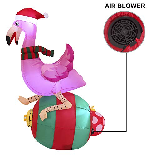 Foto 5 pulgar | Inflable Navideño Joiedomi Diseño De Flamenco En Forma De Ornamento 1.8 M- Venta Internacional