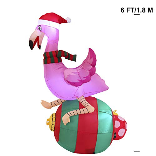 Foto 6 pulgar | Inflable Navideño Joiedomi Diseño De Flamenco En Forma De Ornamento 1.8 M- Venta Internacional