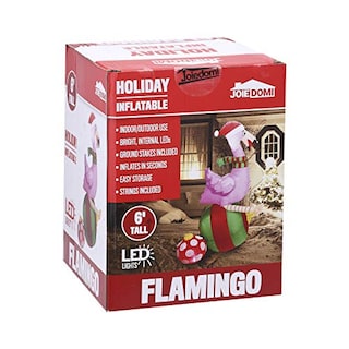 Foto 6 | Inflable Navideño Joiedomi Diseño De Flamenco En Forma De Ornamento 1.8 M- Venta Internacional