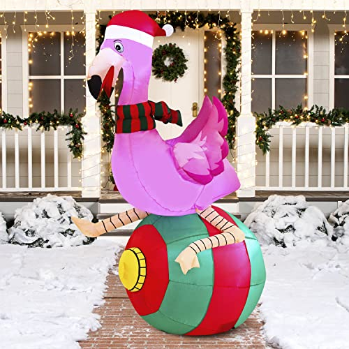 Foto 8 pulgar | Inflable Navideño Joiedomi Diseño De Flamenco En Forma De Ornamento 1.8 M- Venta Internacional