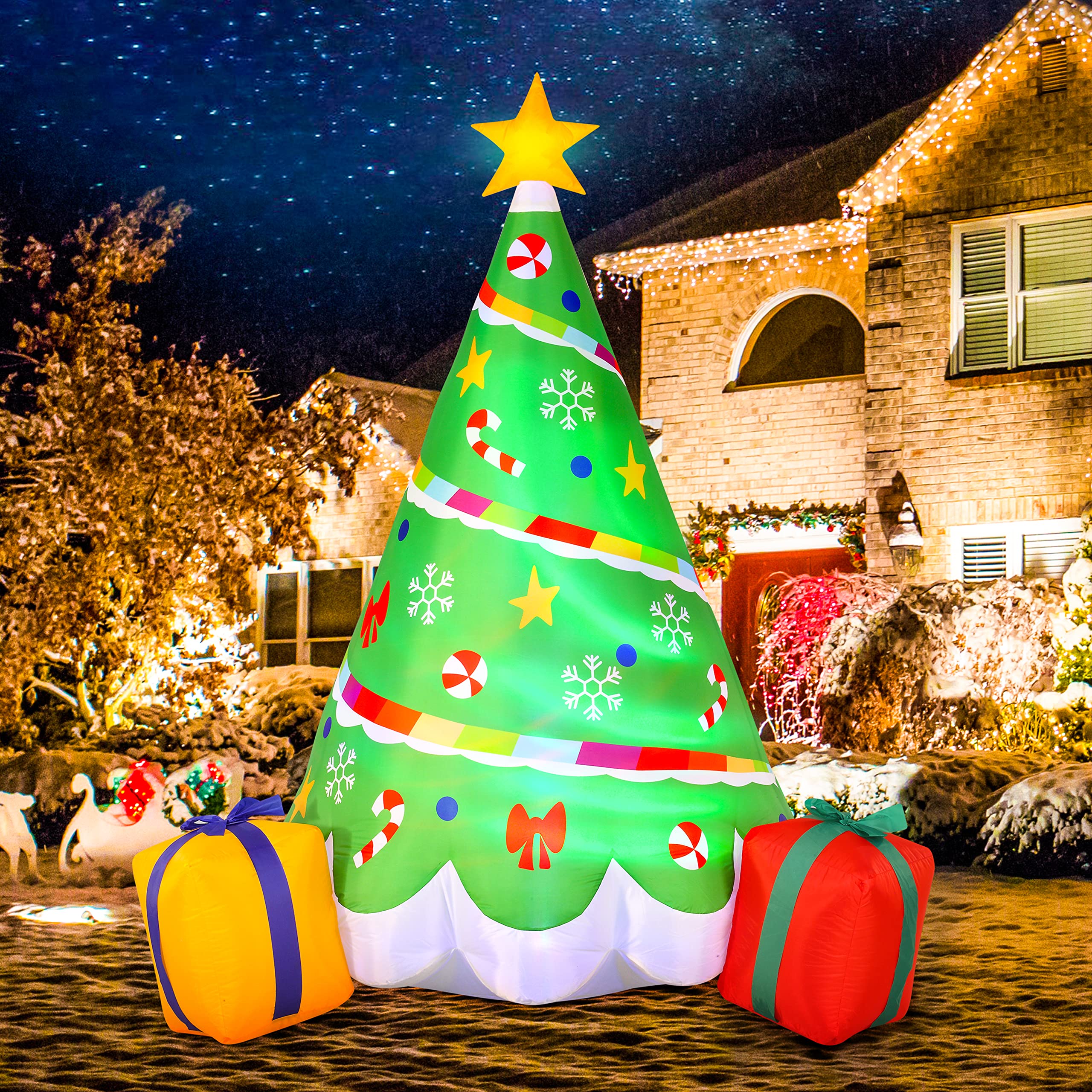 Foto 2 pulgar | Árbol De Navidad Inflable Joiedomi De 6 Pies Con Luces Led - Venta Internacional.