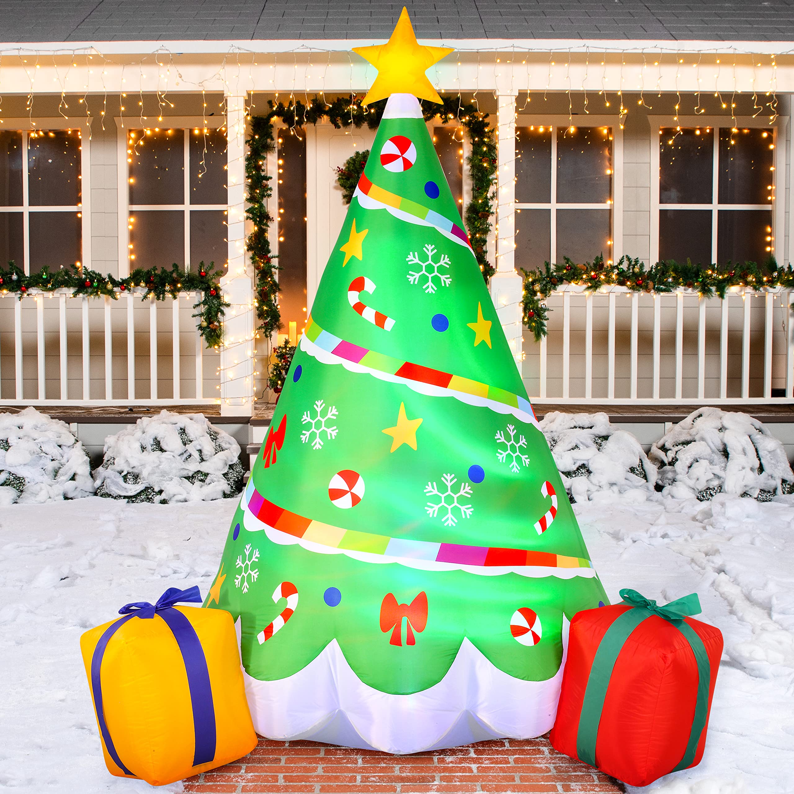 Foto 5 pulgar | Árbol De Navidad Inflable Joiedomi De 6 Pies Con Luces Led - Venta Internacional.