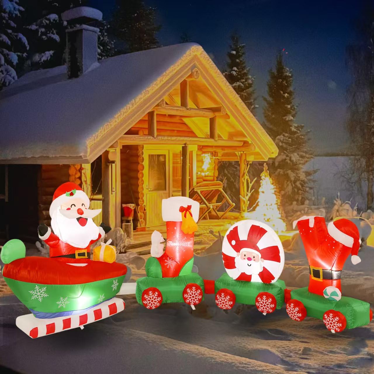 Foto 2 pulgar | Sattiyrch Inflable De Decoración Navideña De Papá Noel - Venta Internacional.