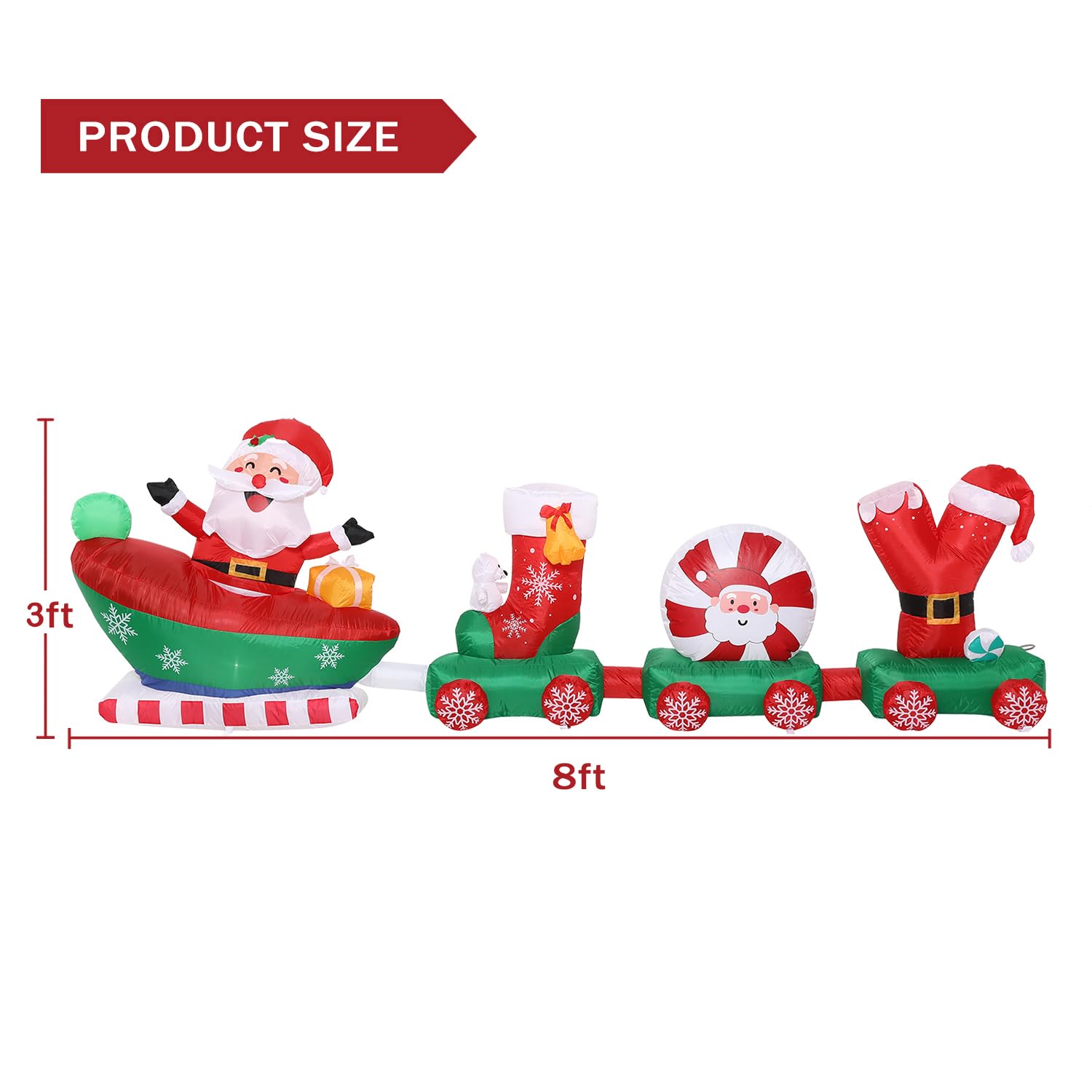 Foto 3 pulgar | Sattiyrch Inflable De Decoración Navideña De Papá Noel - Venta Internacional.