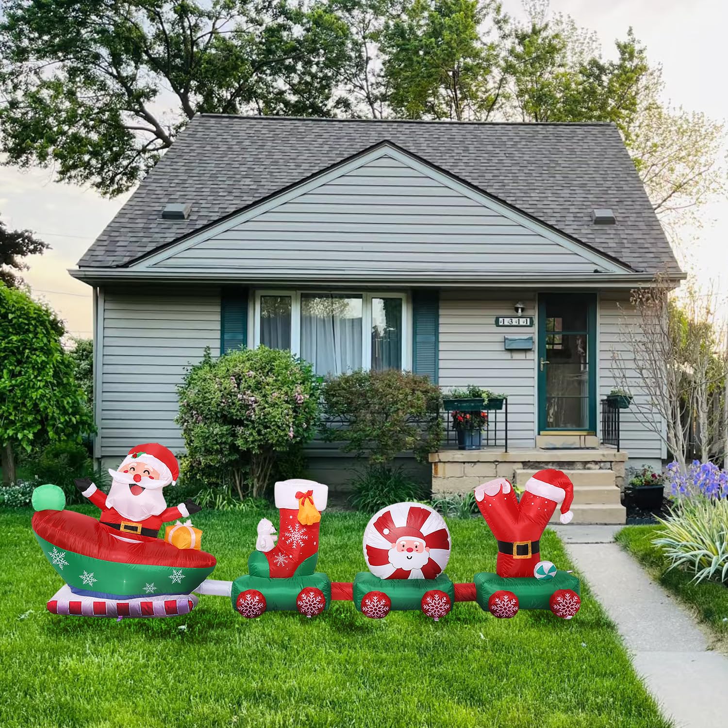 Foto 7 | Sattiyrch Inflable De Decoración Navideña De Papá Noel - Venta Internacional.
