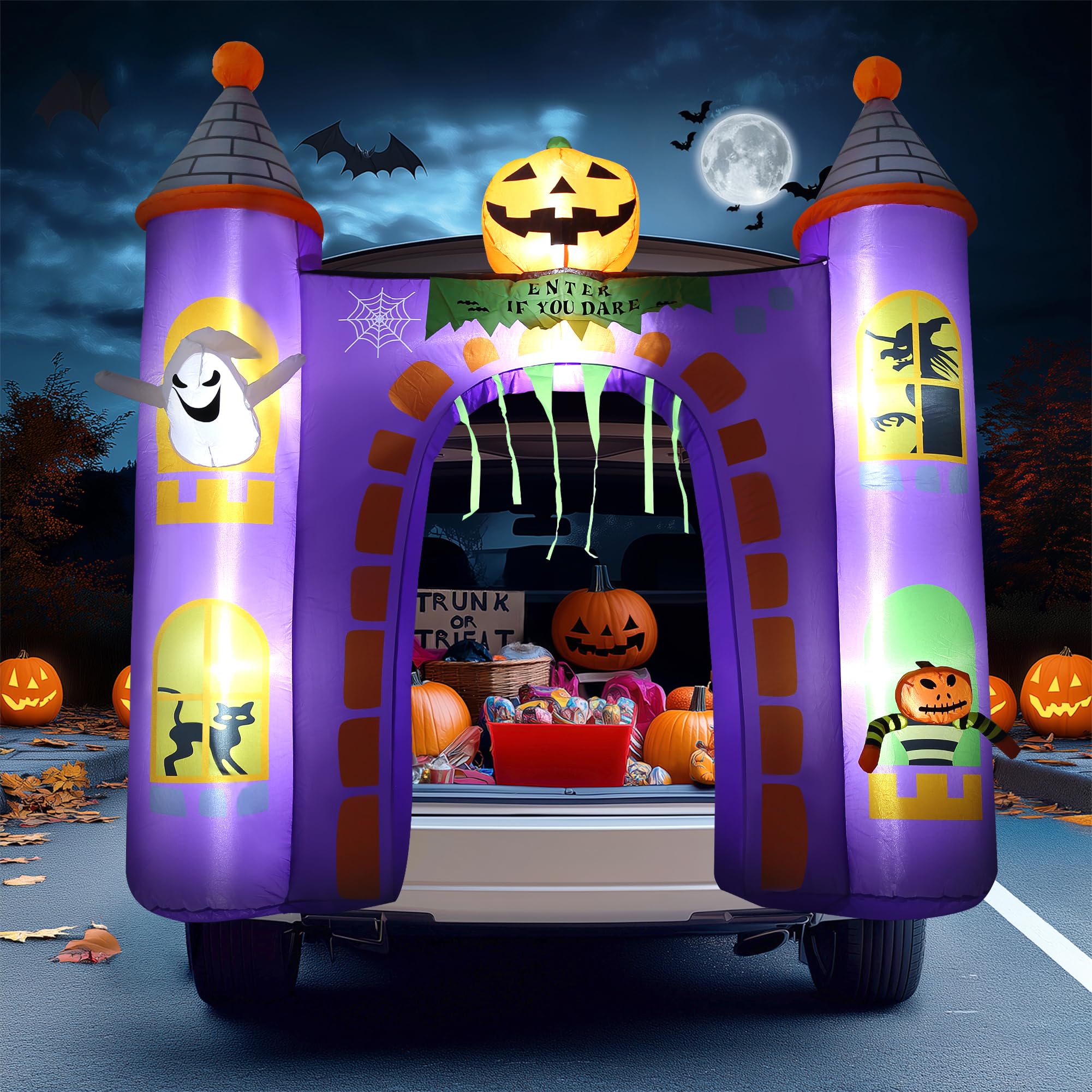 Foto 2 pulgar | Castillo Embrujado Inflable Zpisf Para Decoración De Halloween, 1,7 M - Venta Internacional.