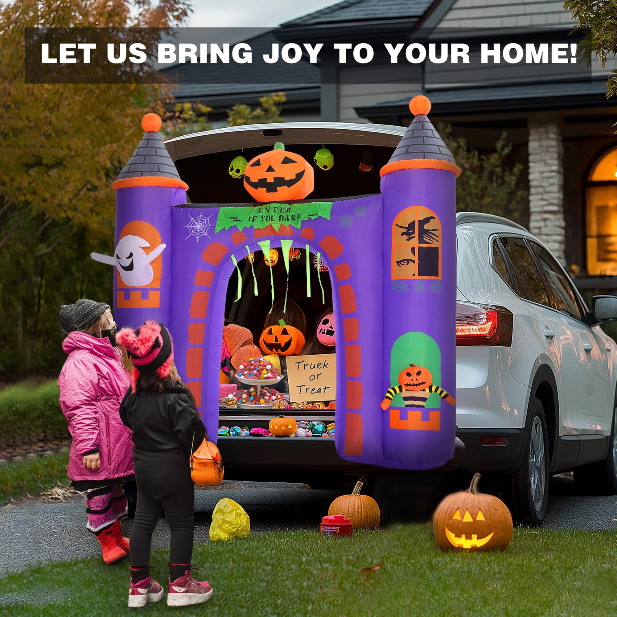 Foto 7 | Castillo Embrujado Inflable Zpisf Para Decoración De Halloween, 1,7 M - Venta Internacional.