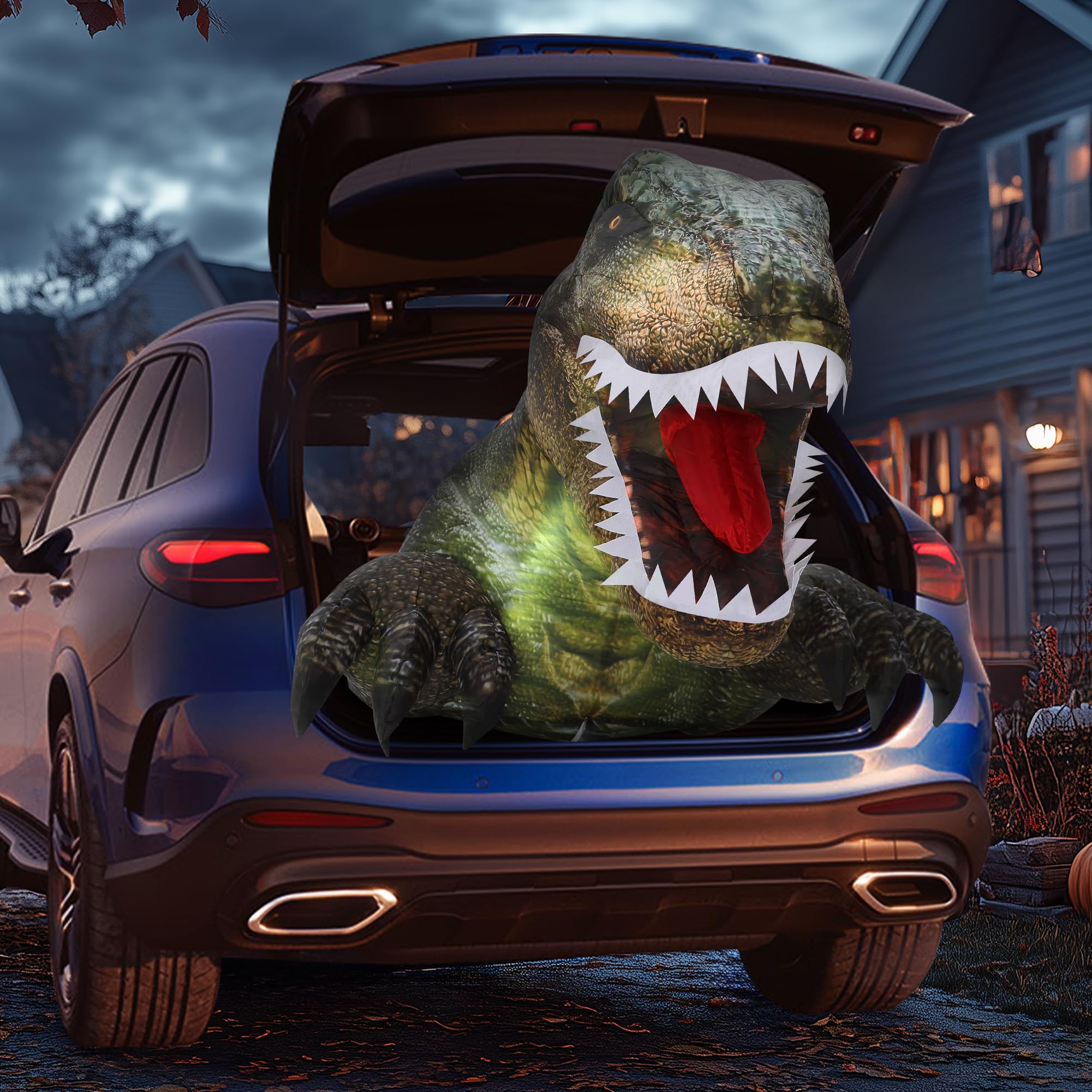 Foto 1 | Decoración Inflable De Halloween Con Diseño De Dinosaurio Zpisf, 1,1 M, Con Led - Venta Internacional.